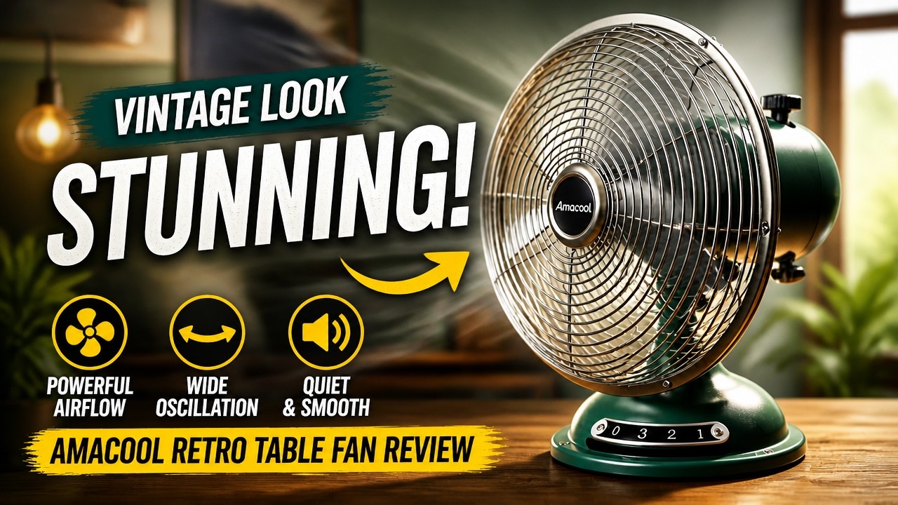 This Vintage Fan is STUNNING! | AMACOOL Retro Table Fan Review