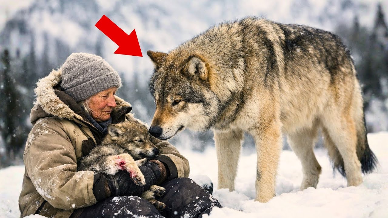Ella rescató a un cachorro de lobo moribundo en la nieve... cuando la madre volvió, ya era tarde