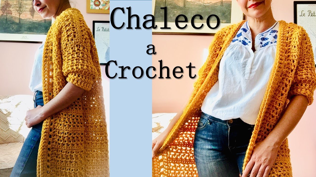 Chaleco largo a crochet para mujer ¡Paso a paso!