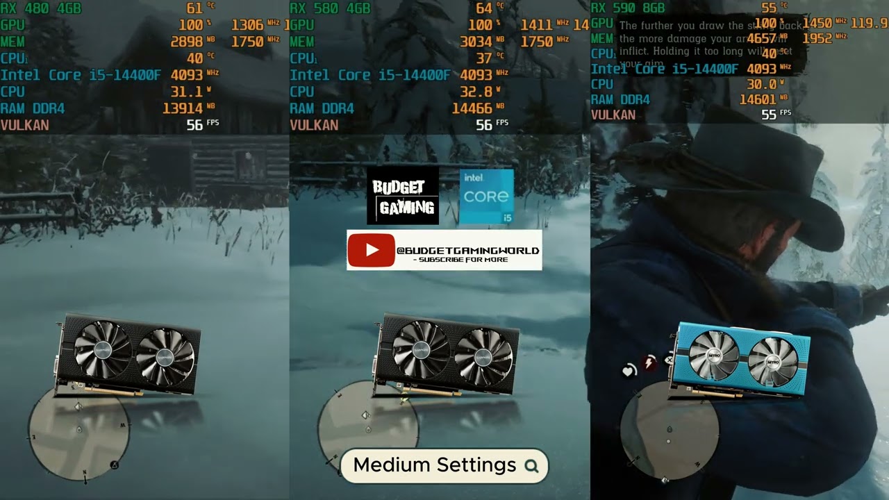 Red Dead Redemption 2 | i5-14400F | RX 480 / RX 580 / RX 590 | FPS Test