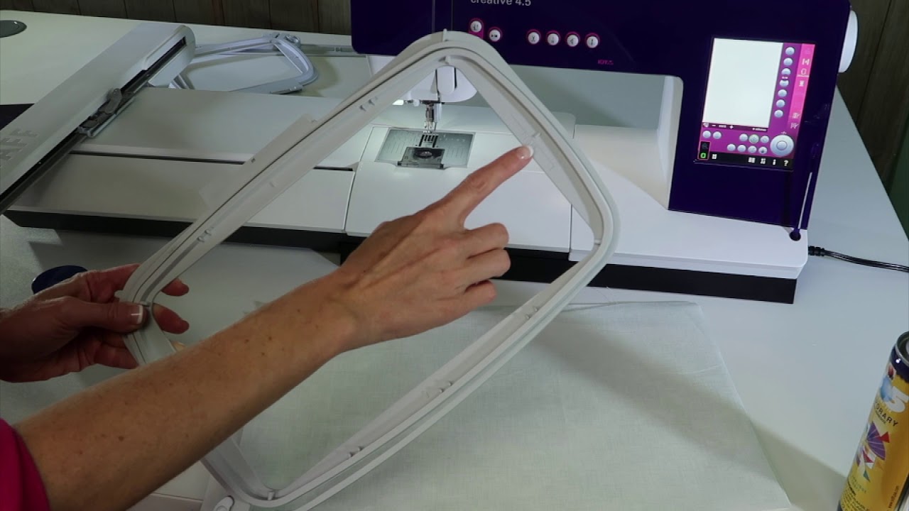 PFAFF creative 4.5 75 How to Hoop Fabric