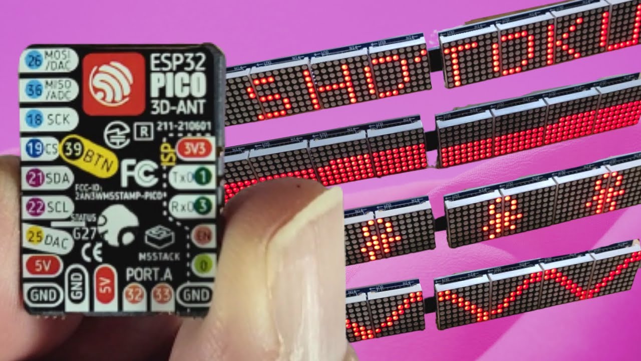 Может ли M5Stamp подсвечивать светодиодные матричные дисплеи MAX7219?