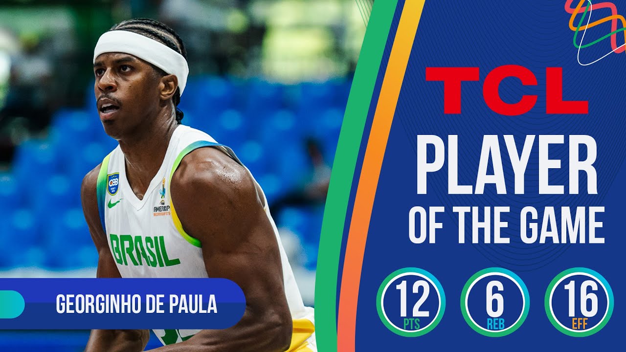 Georginho De Paula (12 PTS) helps BRA 🇧🇷 stave off URU in #AmeriCup 2025 campaign opener!