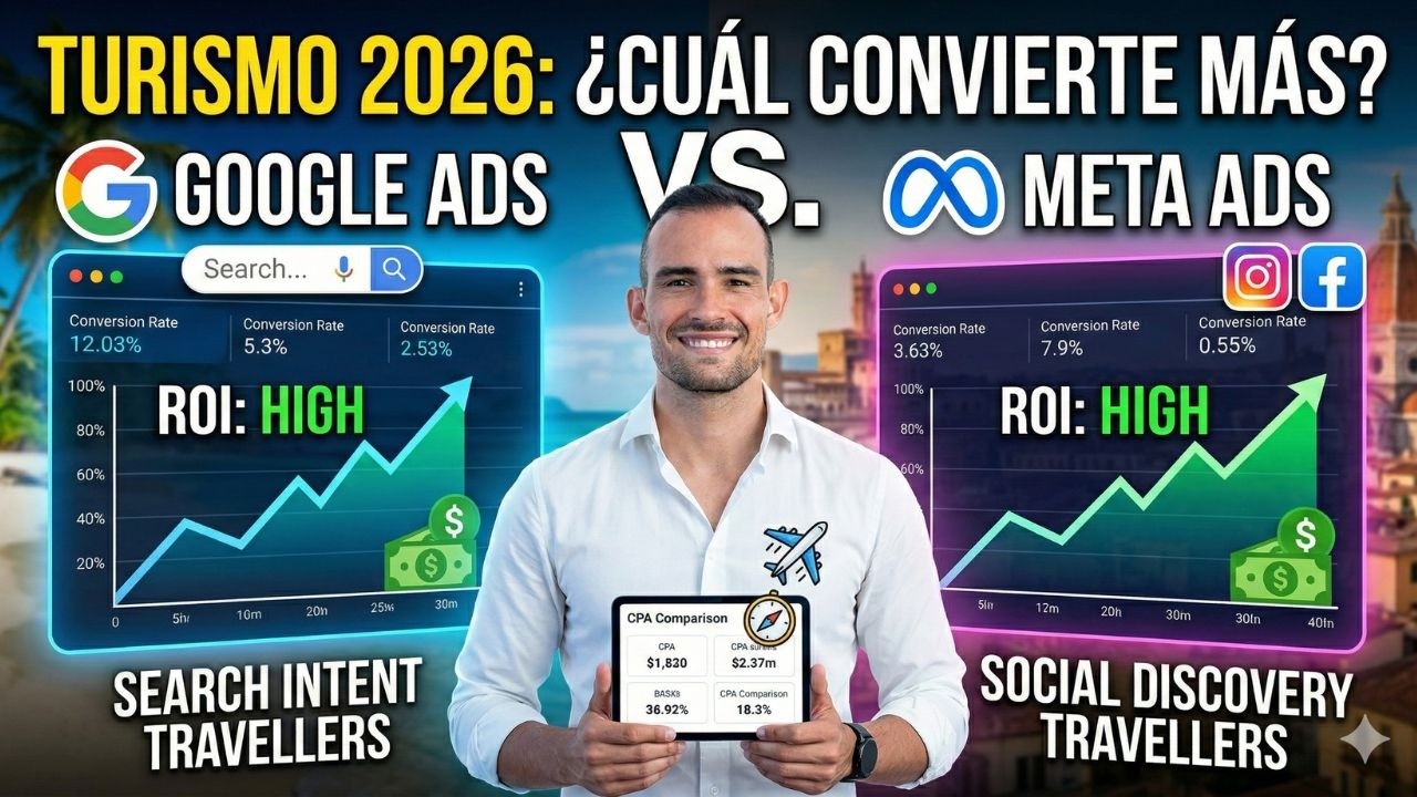Google Ads vs Meta Ads en Turismo: ¿Cuál Convierte Más en 2026?