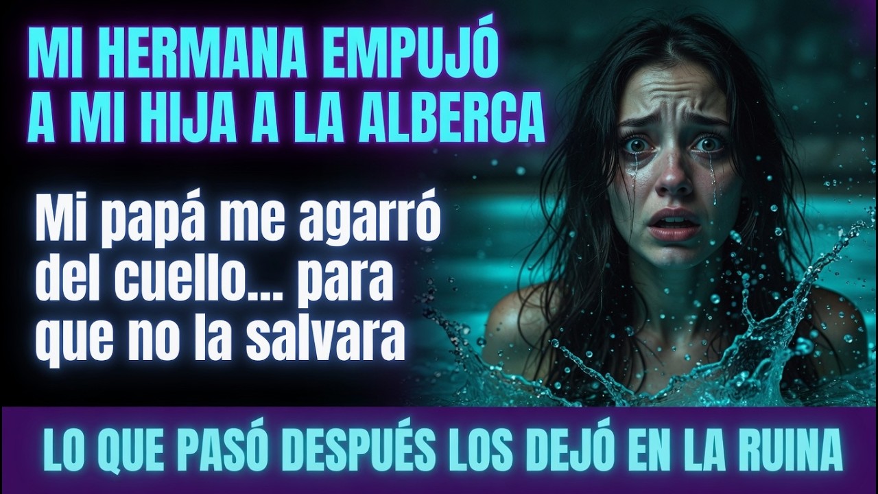 Mi hermana empujó a mi hija a la alberca. Mi papá me agarró del cuello para impedirme salvarla.