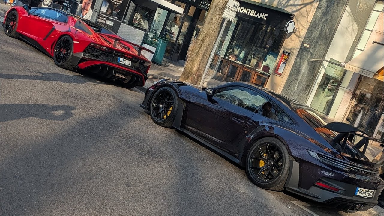 Carspotting Düsseldorf: Revuelto,12 Cilindri, Aventador SV, Aventador S,STO,2×992GT3RS And More