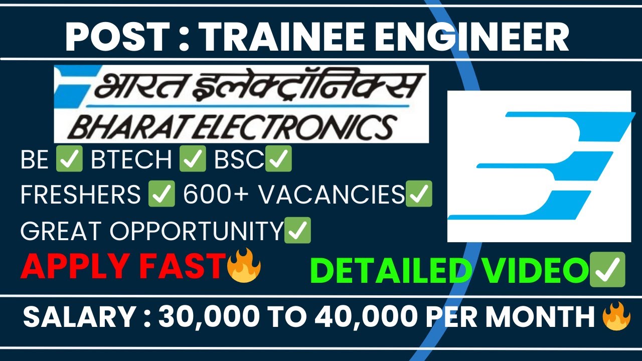 BEL Trainee Engineer 2025🔥 | Salary ₹30,000 | Vacancies+Education +Selection Process|Detailed Video