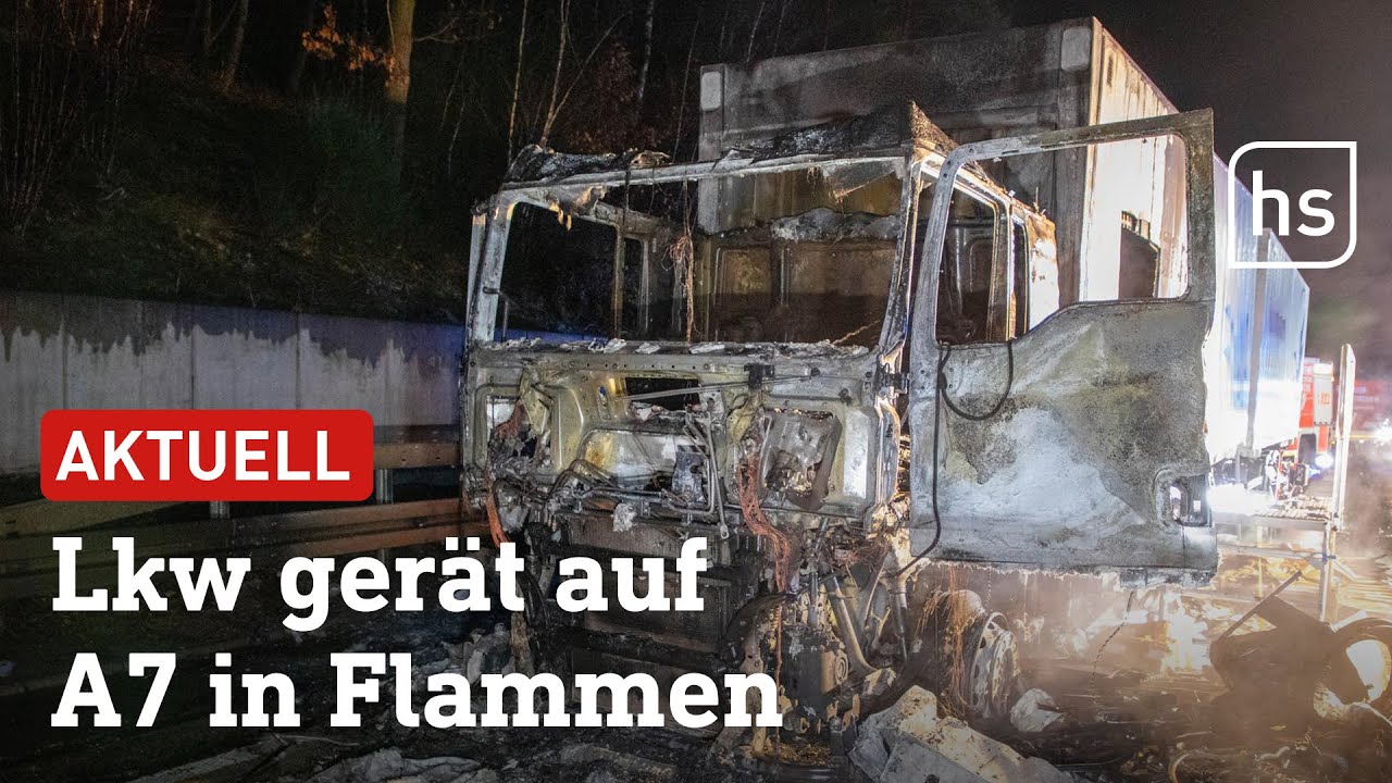 Zwei Lkw-Unfälle in einer Nacht auf A7 | hessenschau