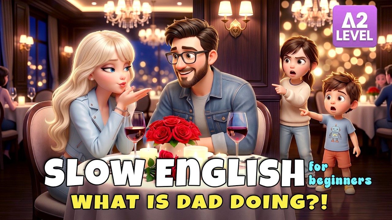 Oh No! Is Dad Cheating on Mom?! | Slow English Listening Story (A2 Level)