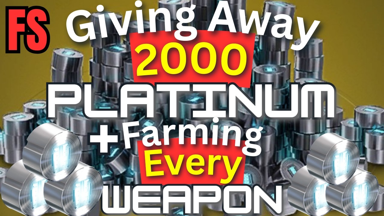 2000 Plat Giveaway! Farming EVERY Weapon in Warframe