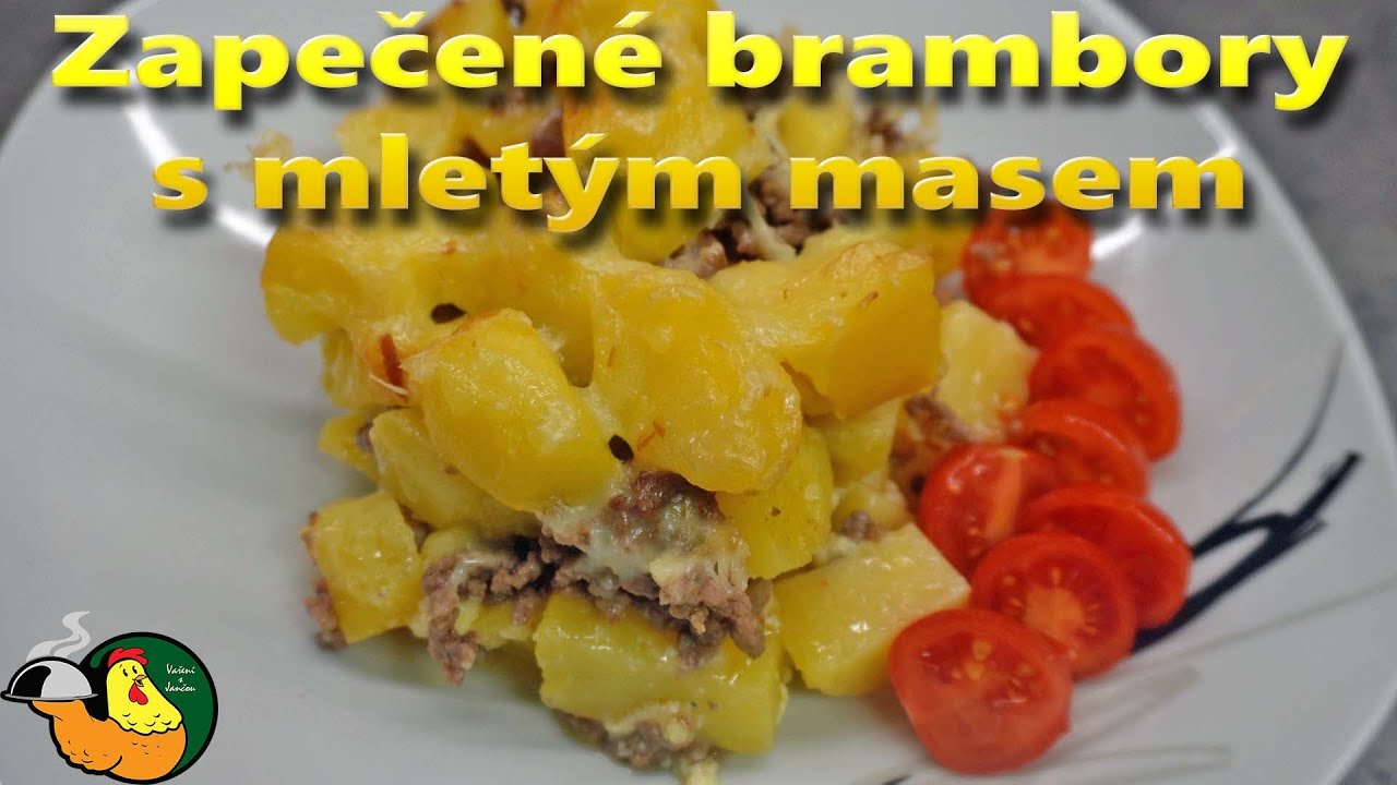 Zapečené brambory s mletým masem