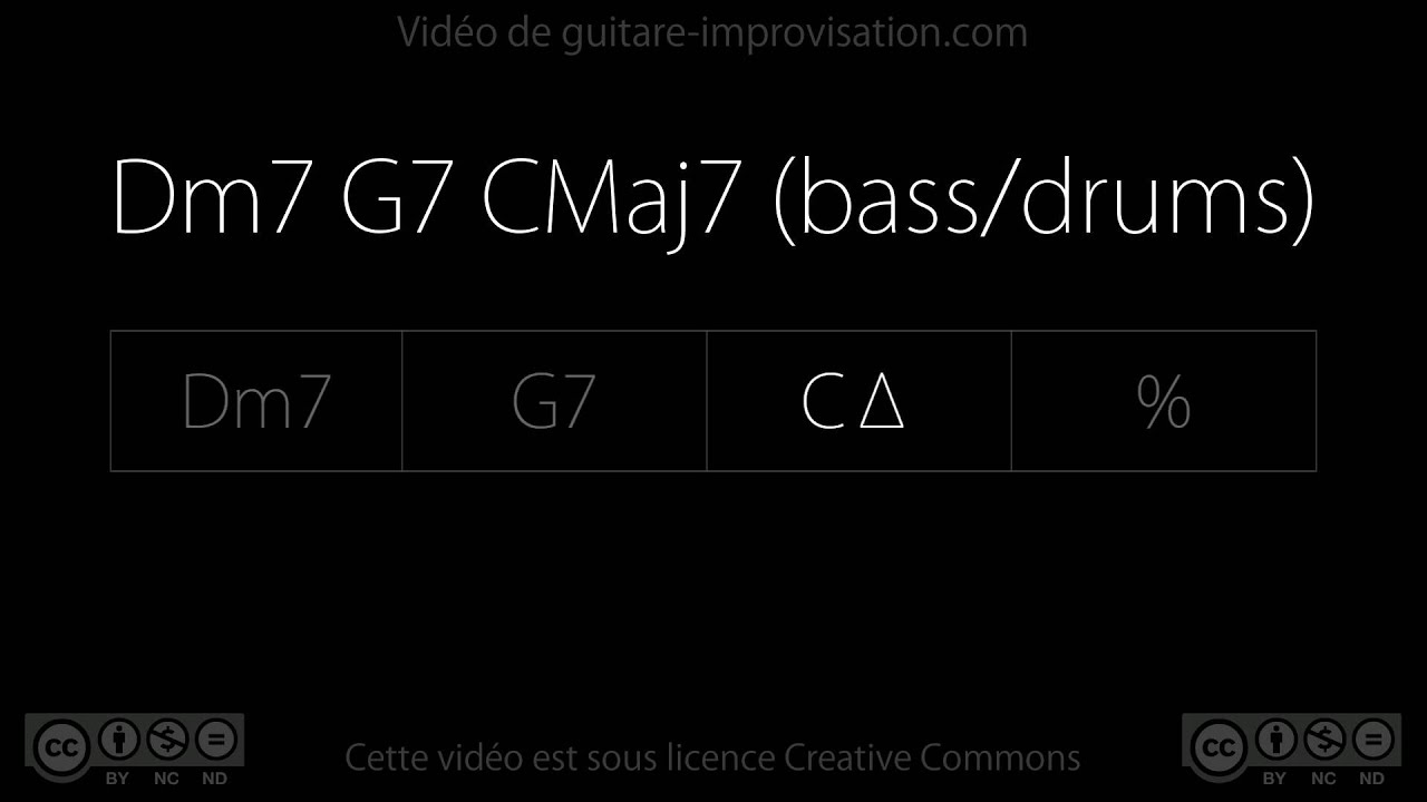 II V I : Dm7 G7 CMaj7 - 130bpm (bass-drums) : Backing Track
