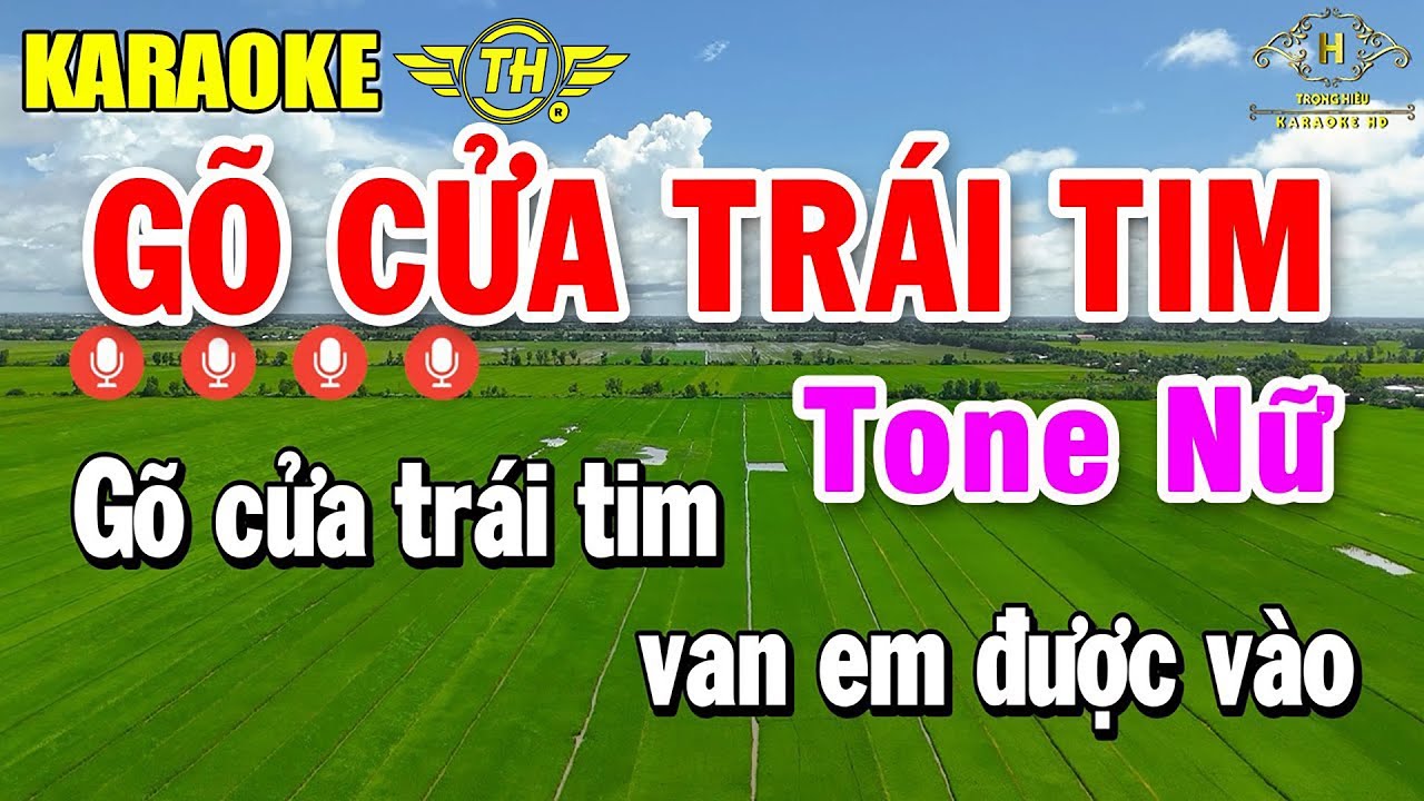 Gõ Cửa Trái Tim Karaoke Tone Nữ ( Am ) Nhạc Sống Dễ Hát | Trọng Hiếu
