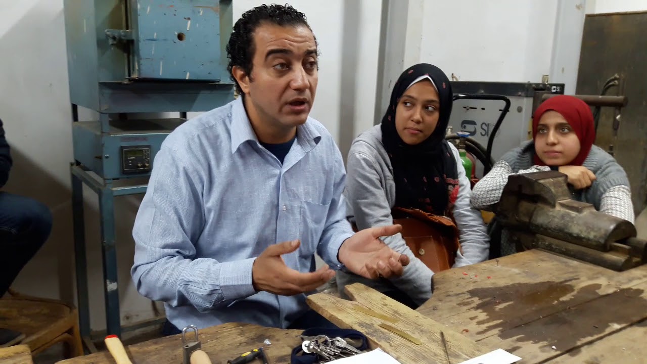 صياغة الحلي ( خطوات عمل دبلة  من النحاس ) د كرم مسعد