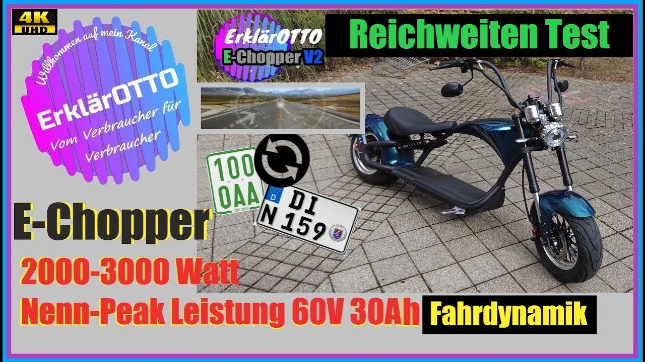 E-Chopper 50ccm 🔋⚡Reichweiten & Fahr Test ⚡🔋 Die längste und schnellste E-Fahrt in Spielfilm länge🤣❗