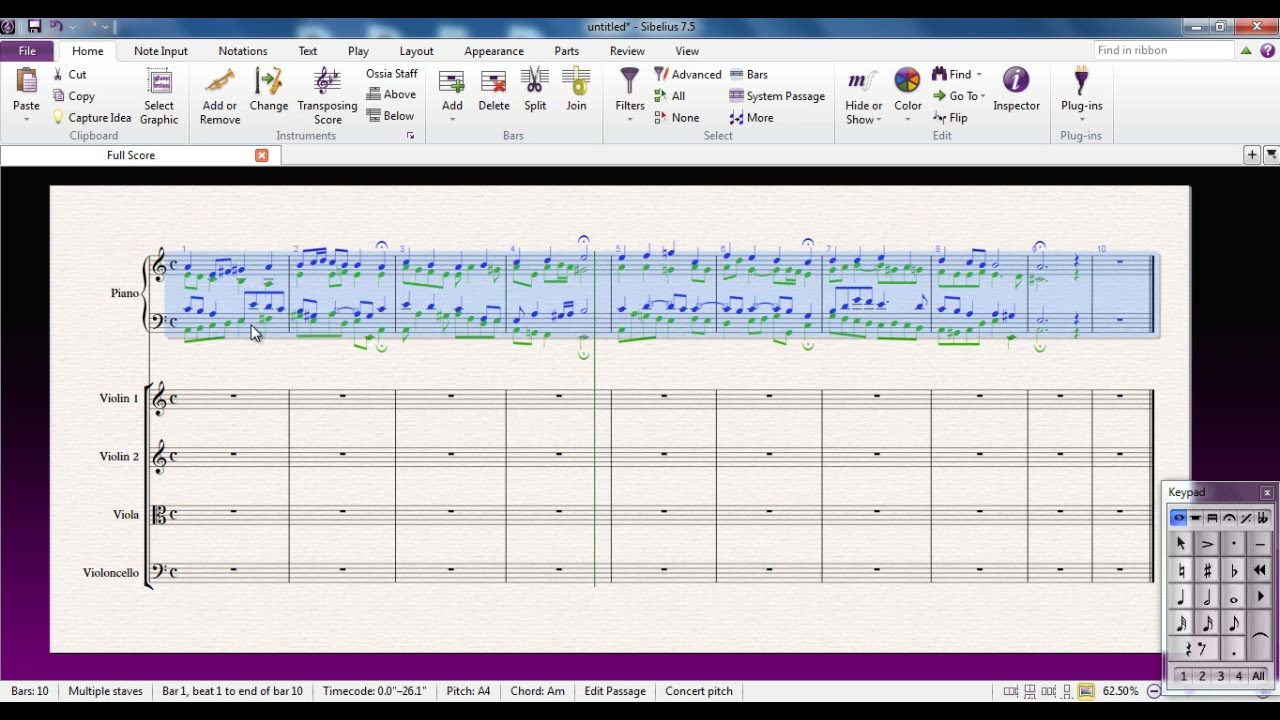 Sibelius 7.5 Tutorial Series - Arrange Feature