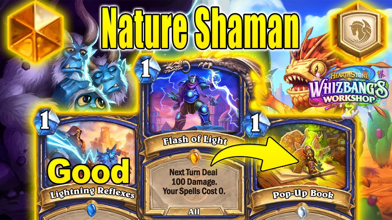 I Tried The Most Overpowered Strongest Shaman Deck Of All Time At Whizbang's Workshop | Hearthstone