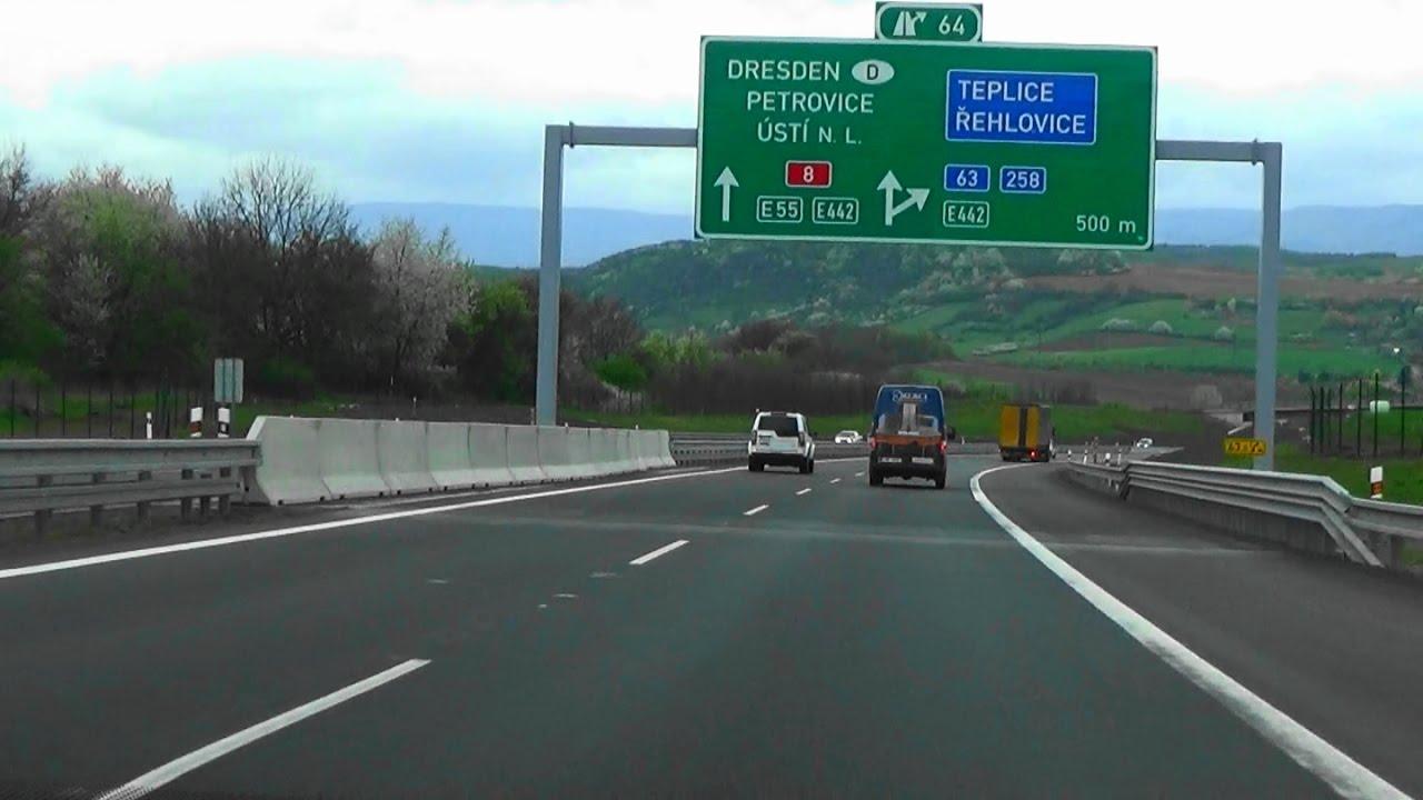 D8, A17, Praha - Dresden, Lovosice - Sachsen, sesuv dálnice