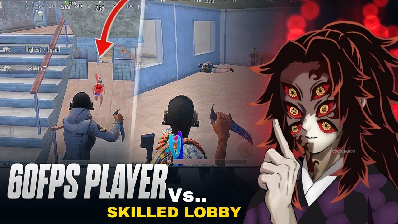 60 Fps Player Vs Skilled Lobby 💀 | Fastest 4 Finger 1v4 Clutches in BGMI -PUBG mobile