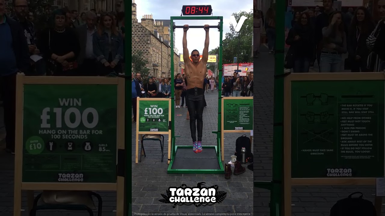 HANG CHALLENGE! EDINBURGH FESTIVAL FRINGE 2019. HANG ON THE BAR FOR 100 SEC & WIN &pound;100!