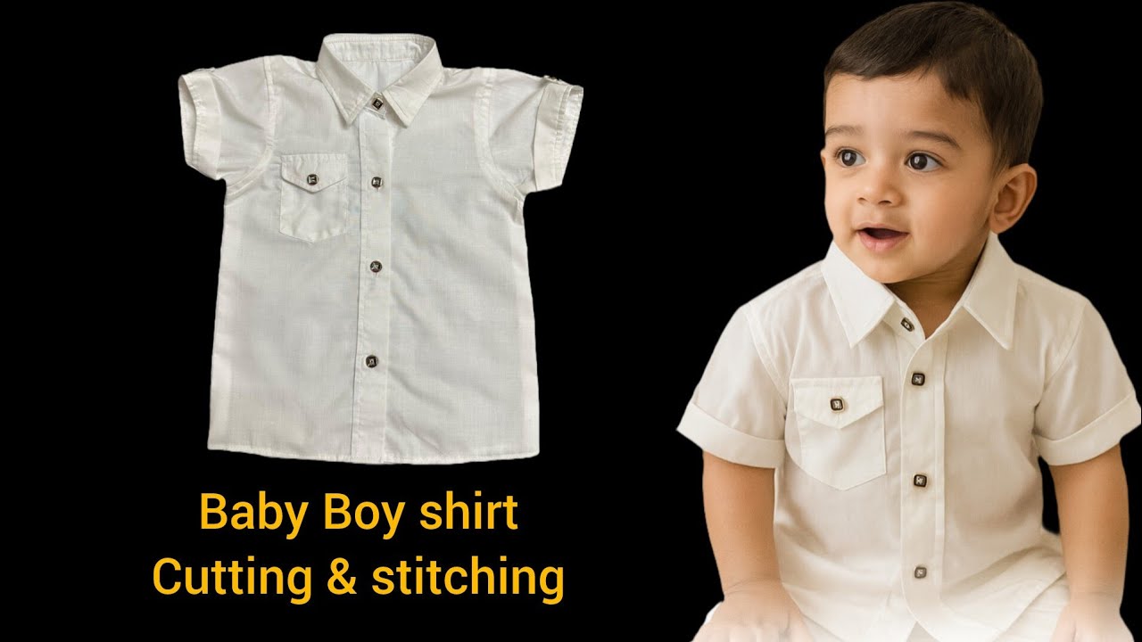 Baby Boy Shirt cutting and Stiching / 1-2 year full tutorial step by step 