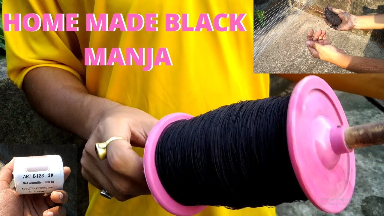 HOME MADE BLACK MANJA || HAND MADE MANJA || KOLKATA