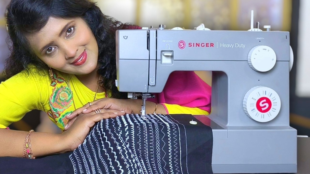 Singer Sewing Machine Stitch Guide | Singer Heavy Duty 4423 All 23 Built-in Stitches Demo