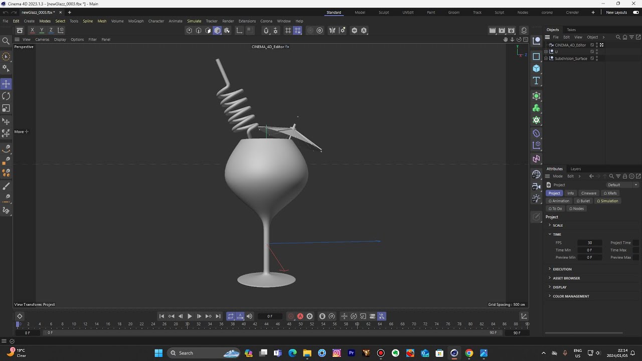 Create Your First 3D Masterpiece: Cinema 4D Cocktail Glass Modeling Guide