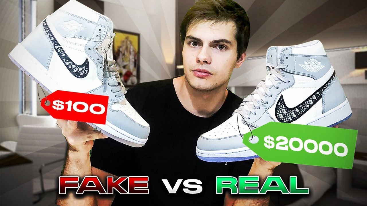 REAL vs FAKE Jordan 1 DIOR