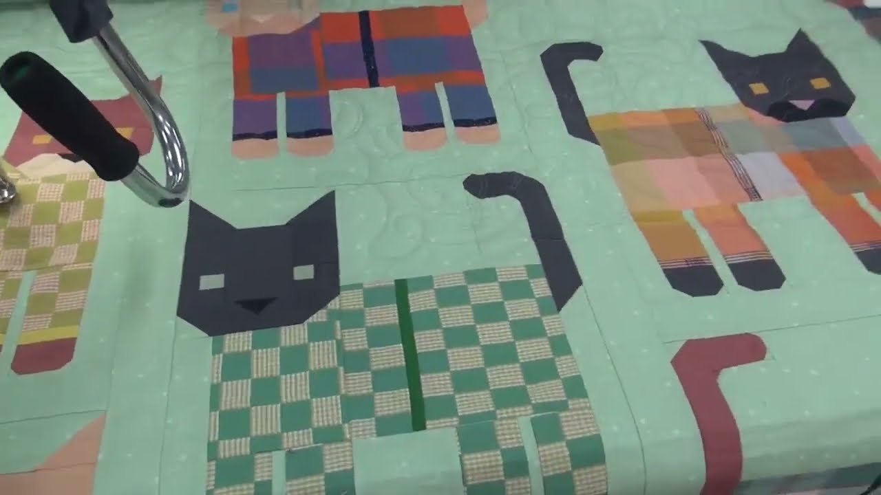 Cat Bubbles Pano Longarm Quilting PAS504