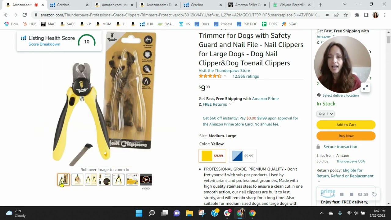 ASIN Review: Thunderpaws Professional-Grade Nail Clippers for Dogs - Amazon FBA