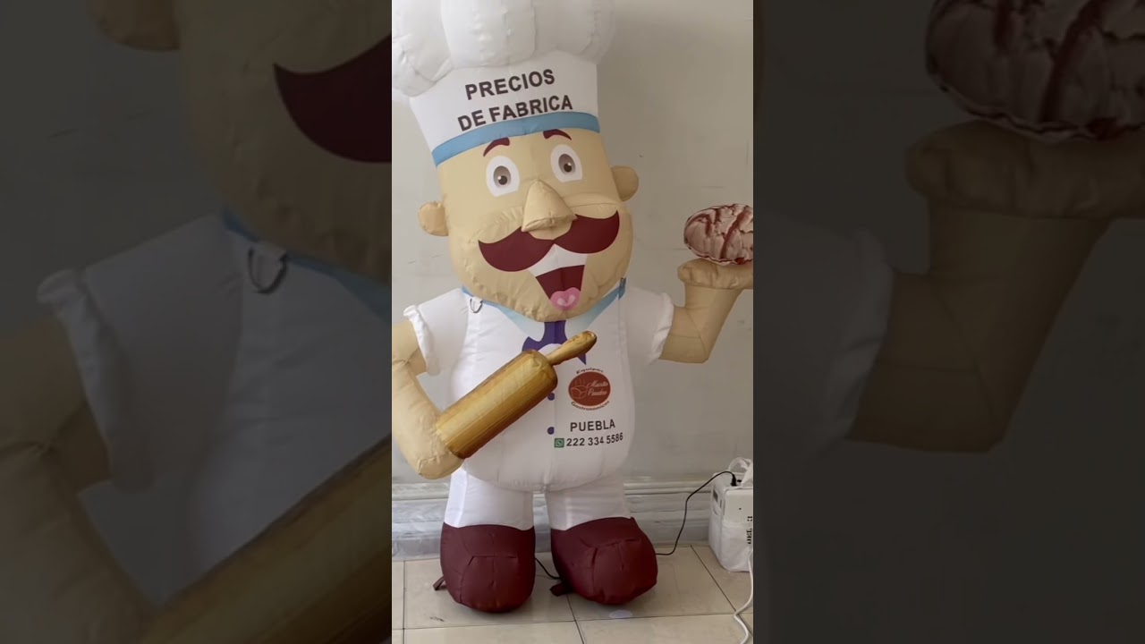 Customize giant advertising inflatable chef muscle man characters