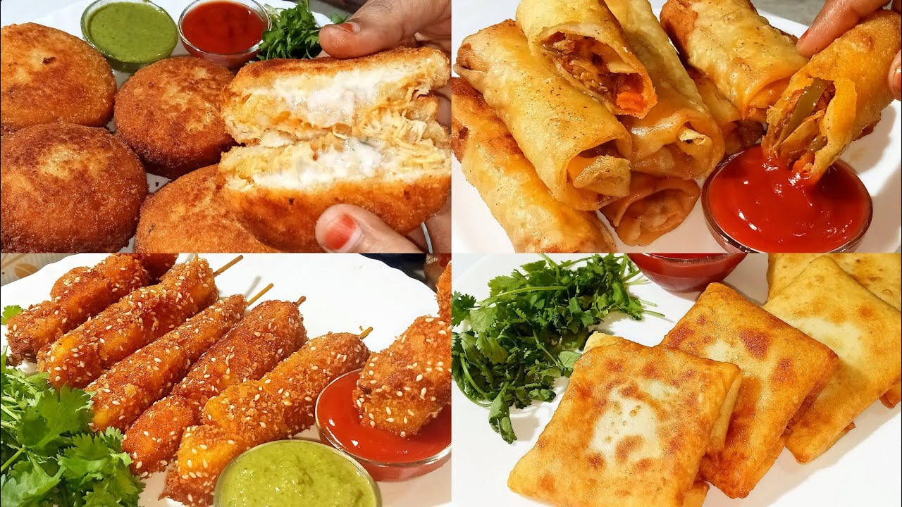4 Appetizer Recipes for Ramzan | Chicken Ideas for Iftar | Ramzan Special Chicken Recipes |