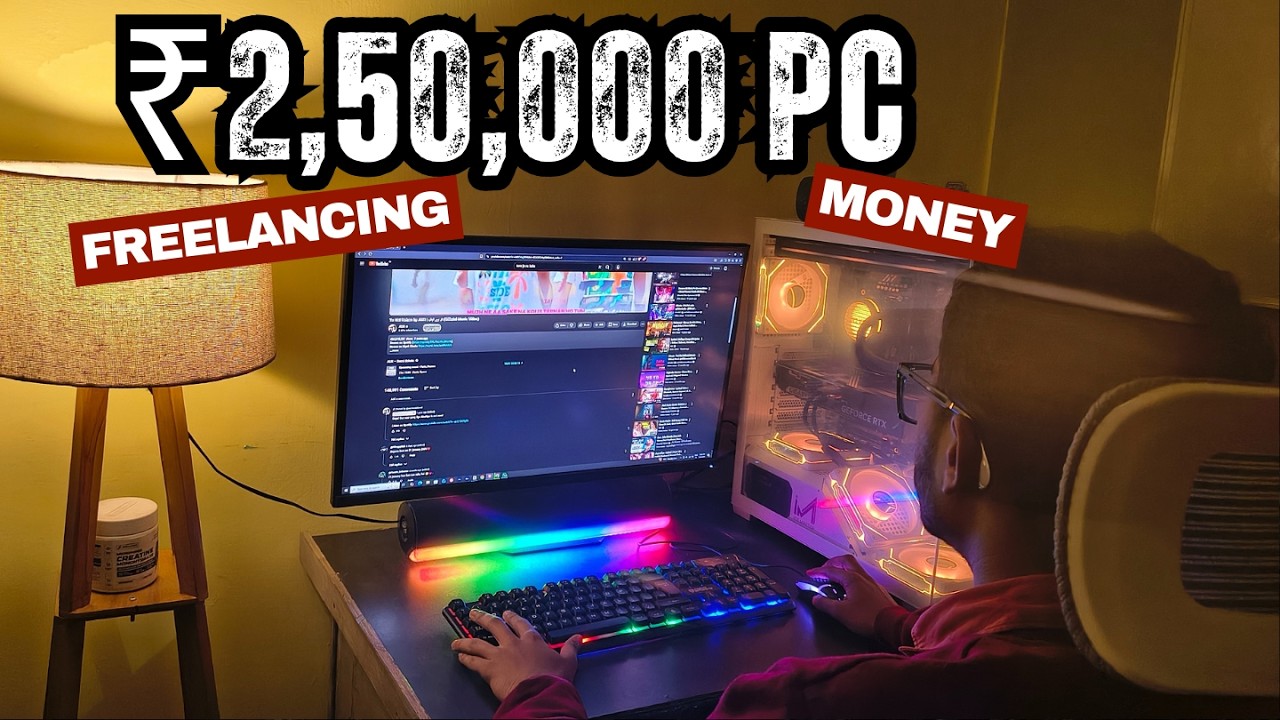₹ 2,50,000 PC through freelancing money | RTX 5070 GRAPHIC CARD