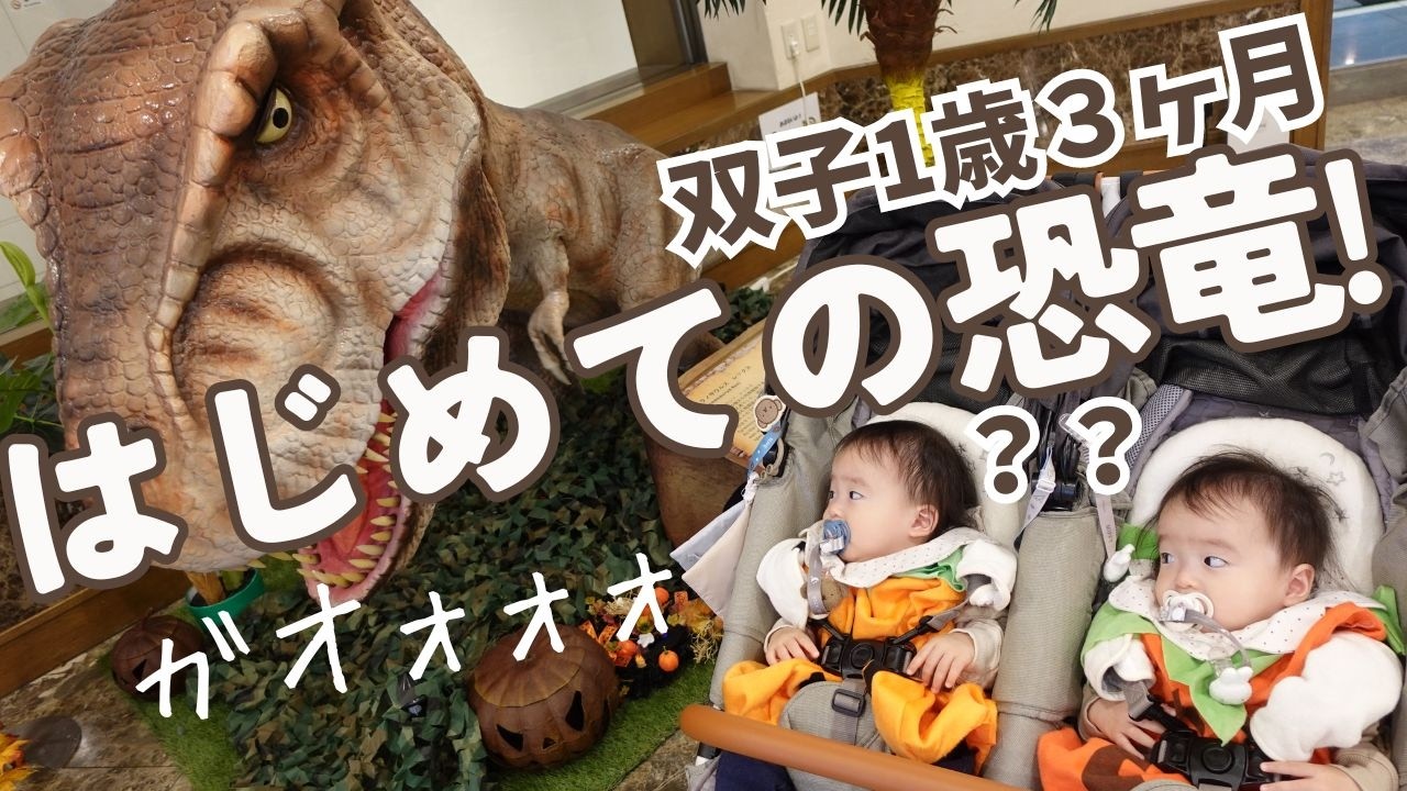 双子はじめての恐竜の反応は…！？こべっこあそびひろばで遊んできました。 / 双子と僕