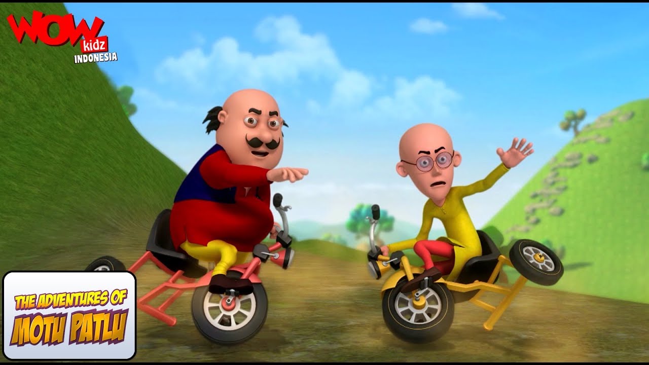 Kartun Lucu | Motu Patlu | Terbaru Kartun | Balap Roda Tiga | WowKidz Indonesia