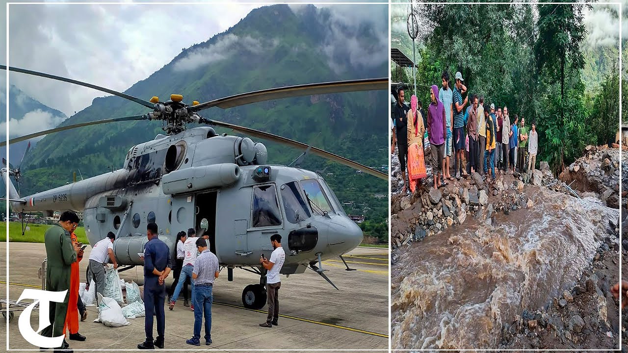 Himachal rains: Air force helicopters deliver relief materials to flood-affected areas