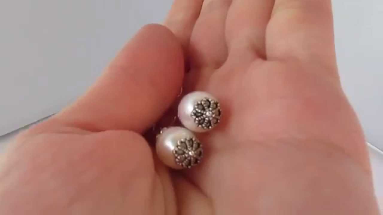 Cercei perle de cultura cu tortite argint | Cercei handmade GlamBazaar.ro