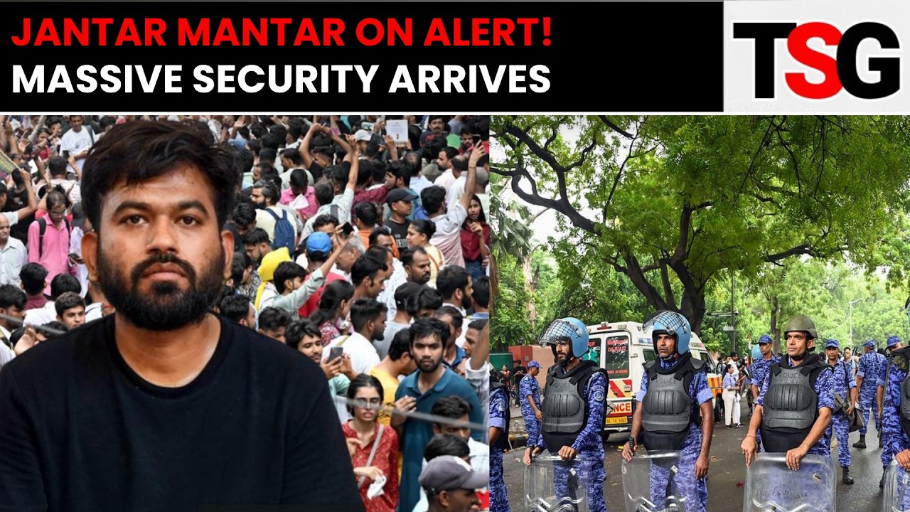 High Alert At Jantar Mantar! RAF, Police Deploy Before CJP Parliament March | TSG