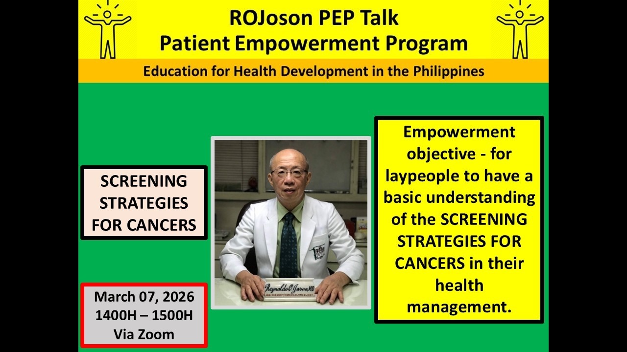 ROJoson PEP Talk: Screening Strategies for Cancers