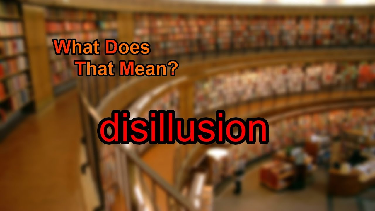 What does disillusion mean?