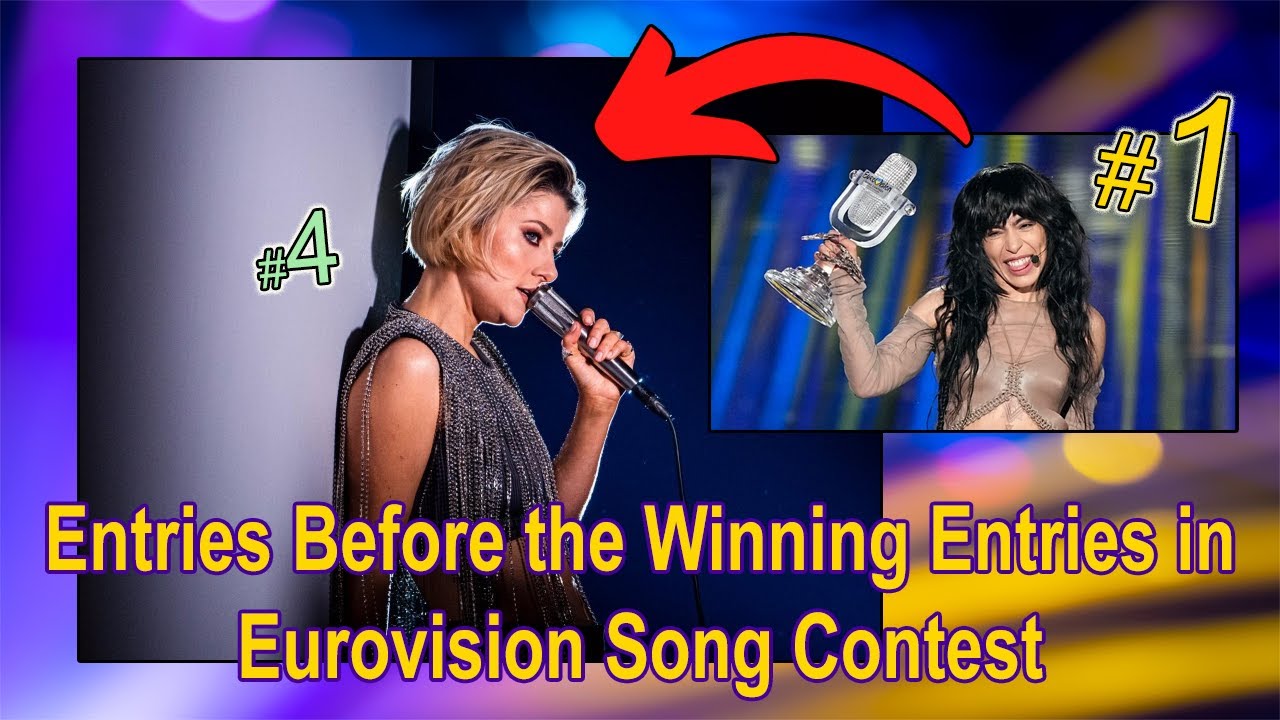 Entries Before the Winning Entries in Eurovision Song Contest