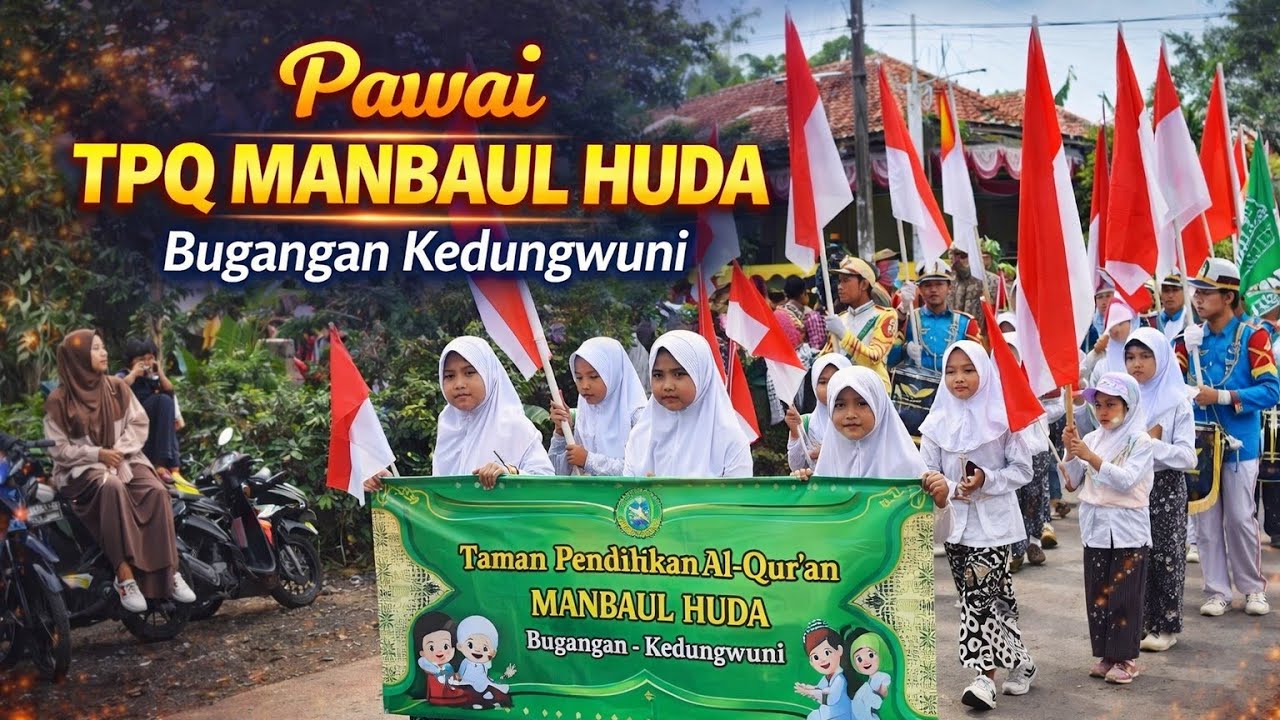 Pawai TPQ MANBA'UL HUDA Desa Bugangan Kedungwuni 2026 - Drumband CHONDRO 