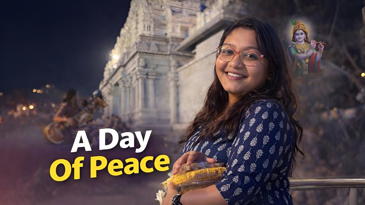 I Spent a Peaceful Day at ISKCON Temple Bangalore | Darshan, Prasad & peace of mind 😌 Vlog 11 of 365