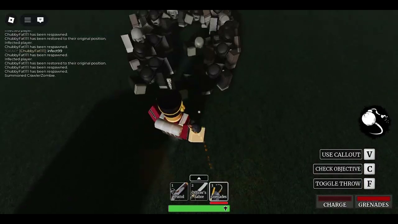 100 Crawlers vs. grenade
