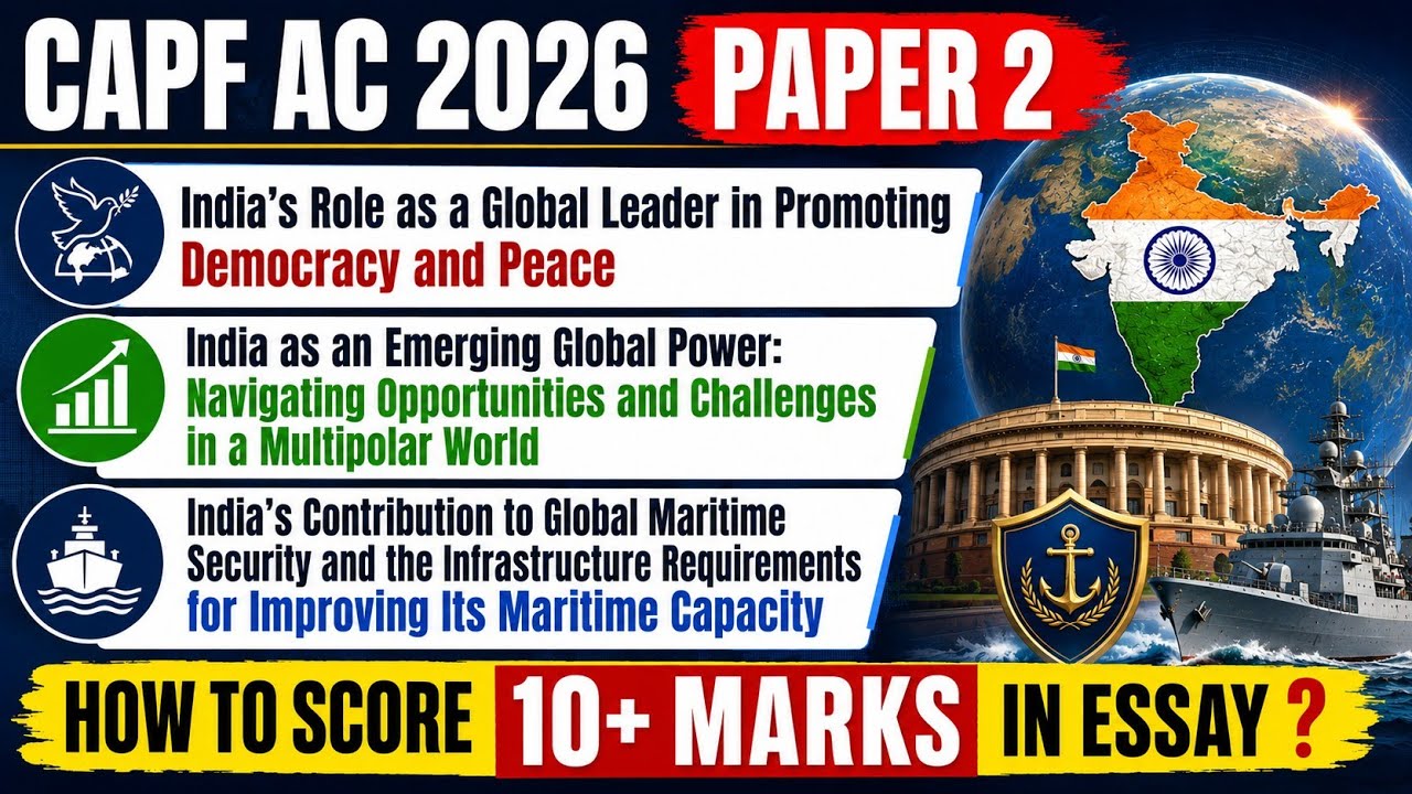 CAPF AC 2026 Paper 2: How to Score 10+ Marks in Essay? (Proven Strategy) | CAPF AC Strategy
