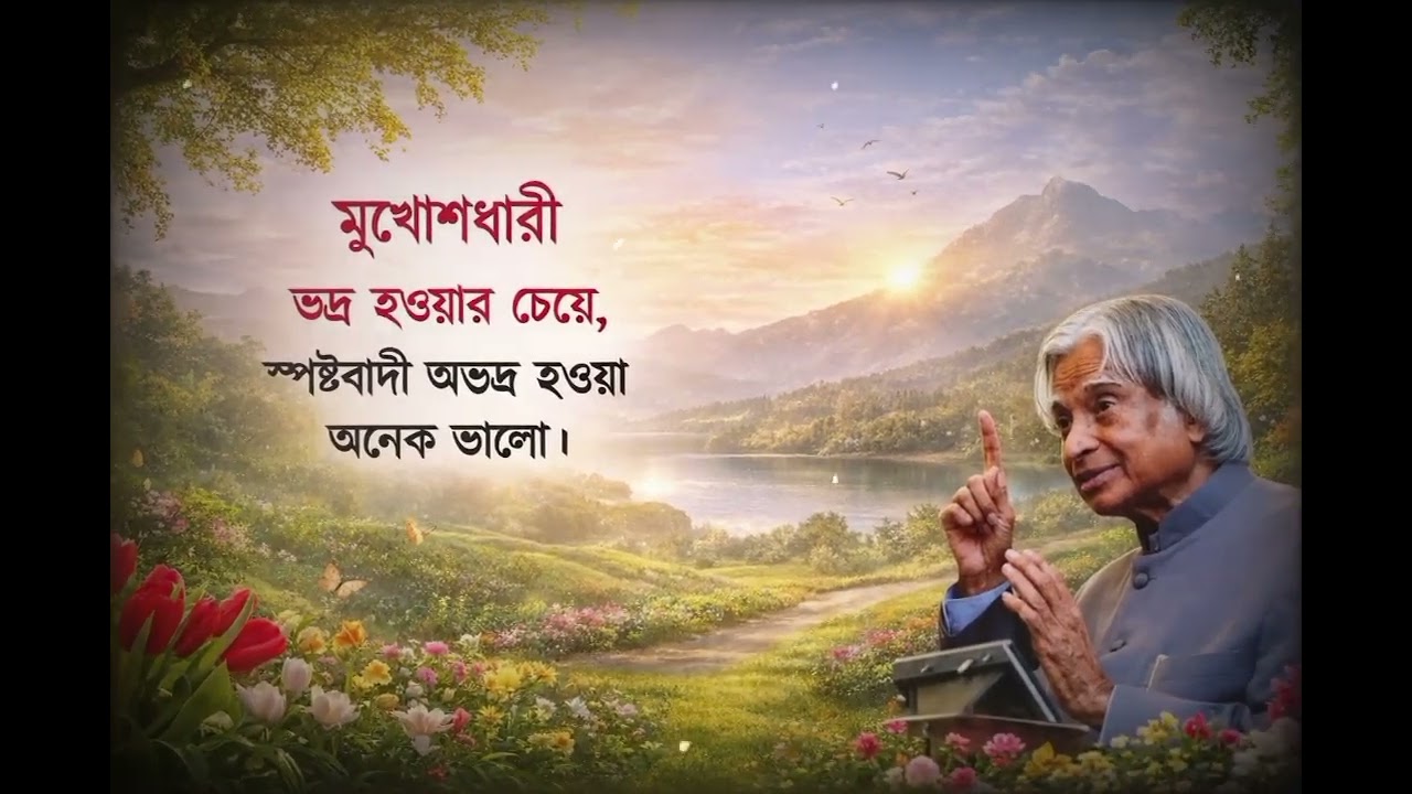 মুখোশধারী ভদ্র হাওয়ার চেয়ে স্পষ্টবাদী অভদ্র হওয়া 