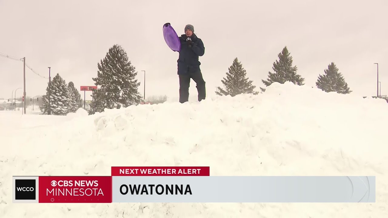 Mid-March blizzard unleashes some late season sledding mounds in south Minnesota