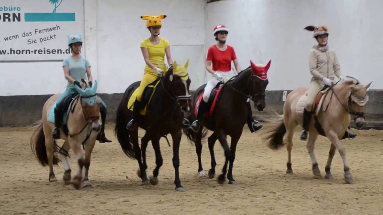 Pokemon-Quadrille mit 4 Pferden 18.9.2016 1. Platz