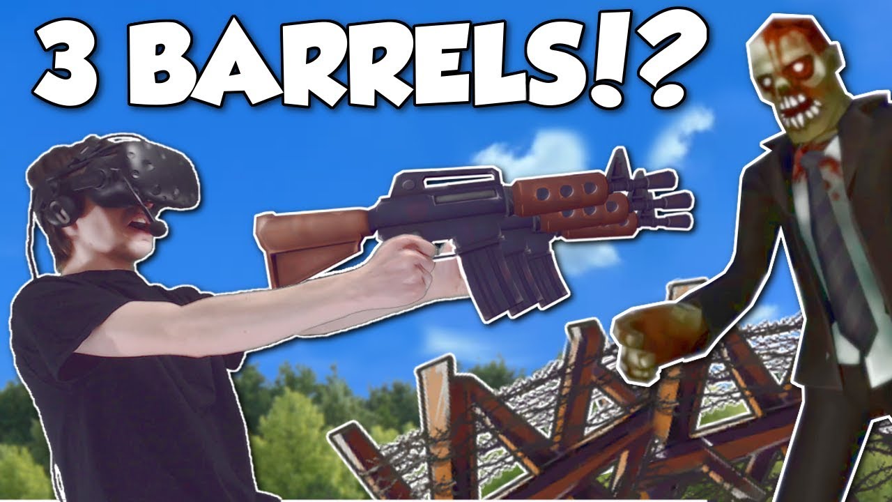 CRAZY 3 BARREL GUN & HUGE BASE! - Undead Development Gameplay - HTC Vive Zombie Survival